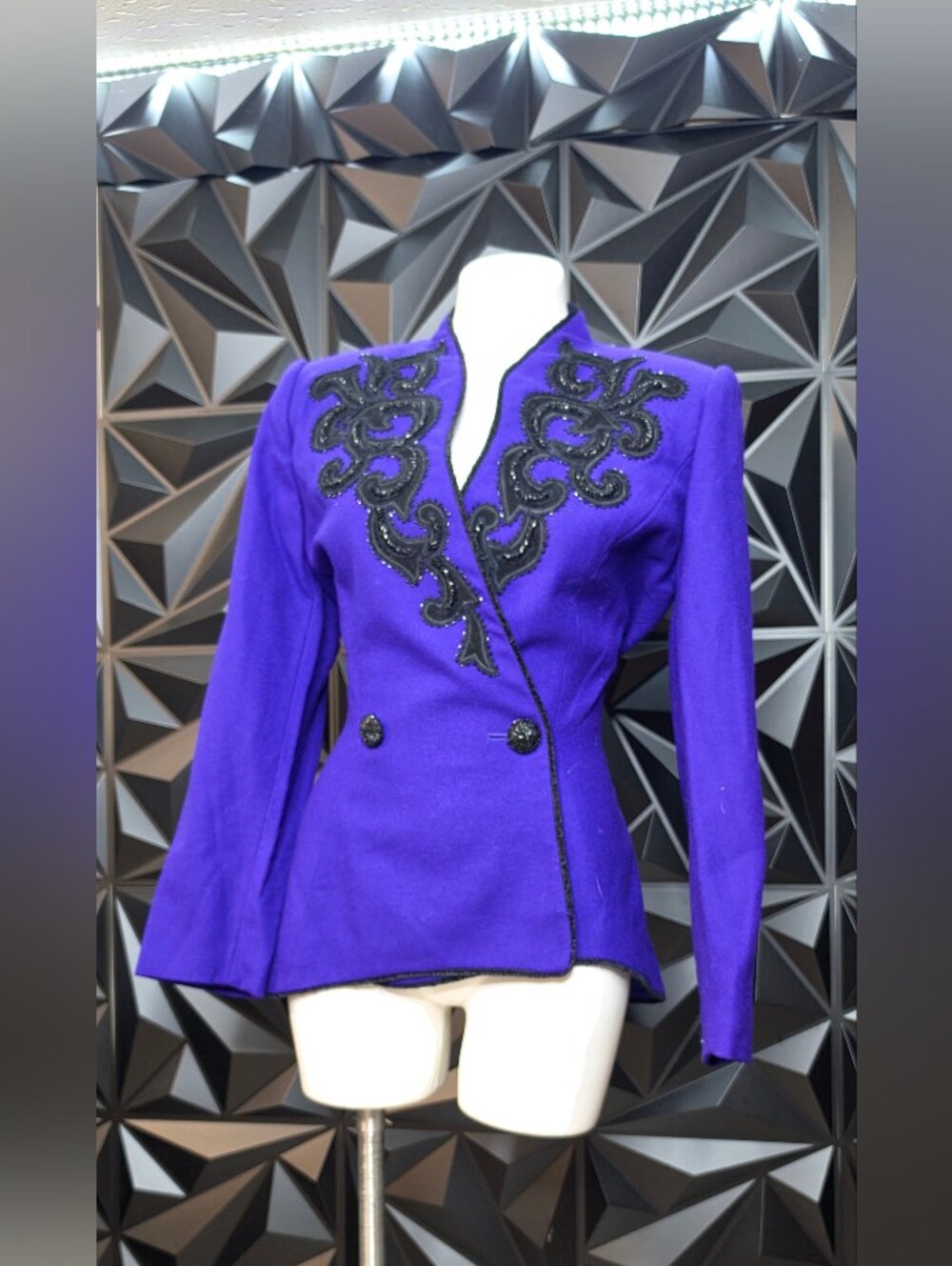 Women's Purple Embellished Blazer Jacket